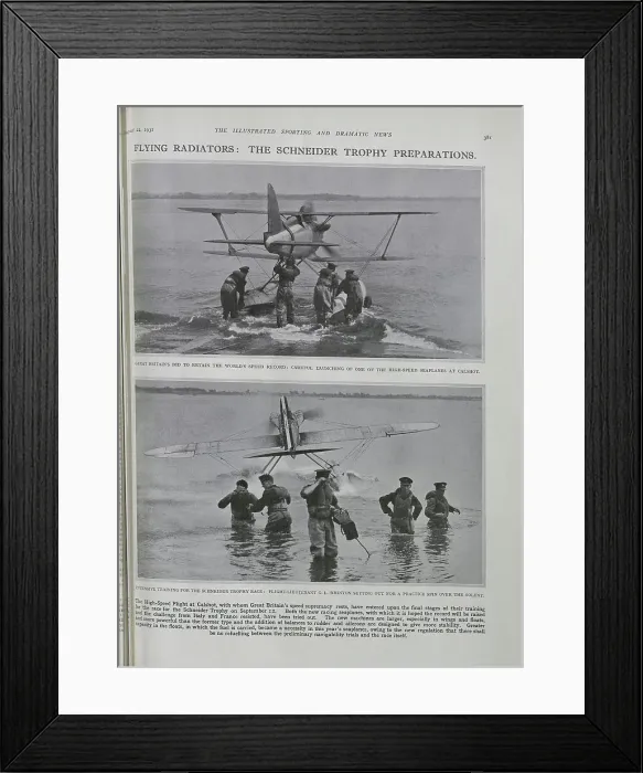 Framed Print : Schneider Trophy Preparations Framed Print : Schneider Trophy Preparations