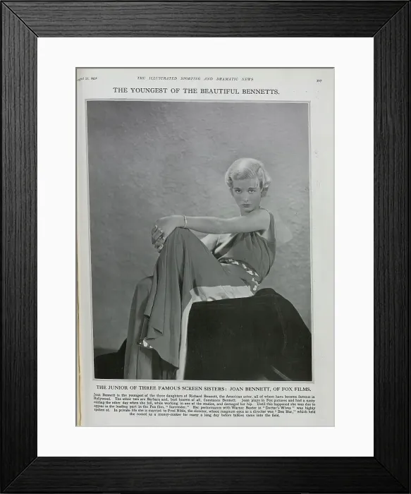 Framed Print : Joan Bennett Framed Print : Joan Bennett