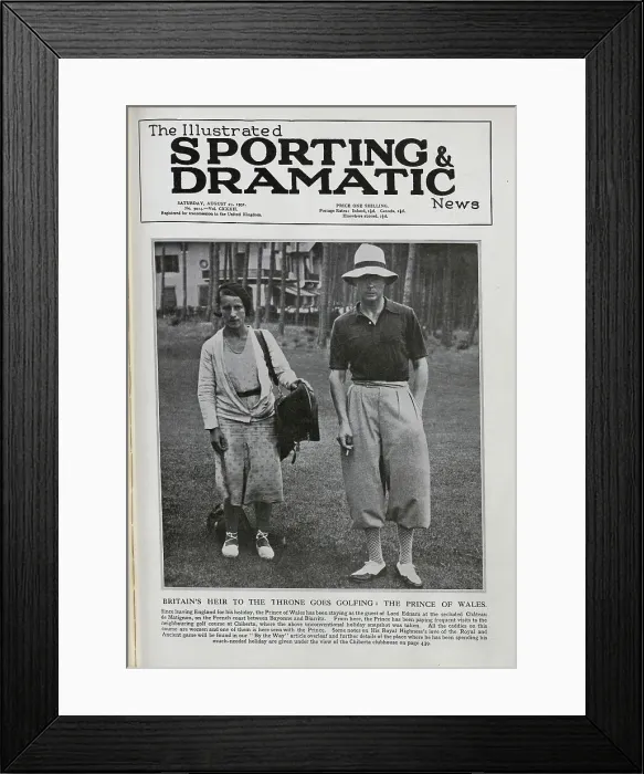 Framed Print : Prince of Wales Golfing Framed Print : Prince of Wales Golfing
