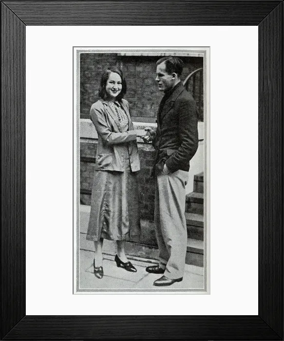 Framed Print : Edwin John and sister