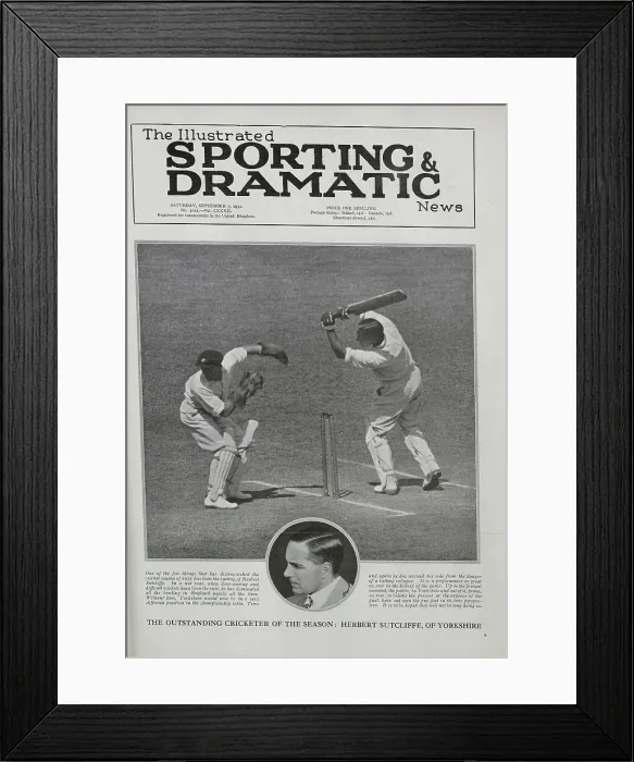 Framed Print : Herbert Sutcliffe, Cricketer Framed Print : Herbert Sutcliffe, Cricketer