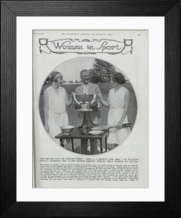 Framed Print : A Controversial Tennis Cup Framed Print : A Controversial Tennis Cup