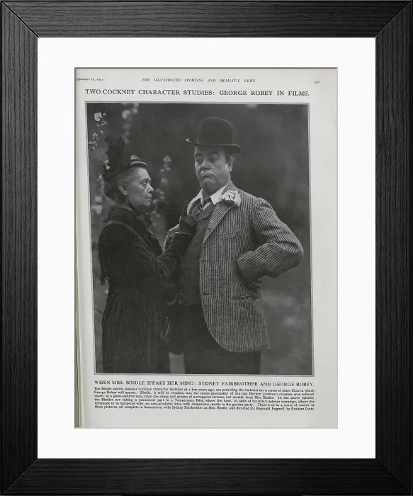 Framed Print : Sydney Fairbrother and George Robey Framed Print : Sydney Fairbrother and George Robey