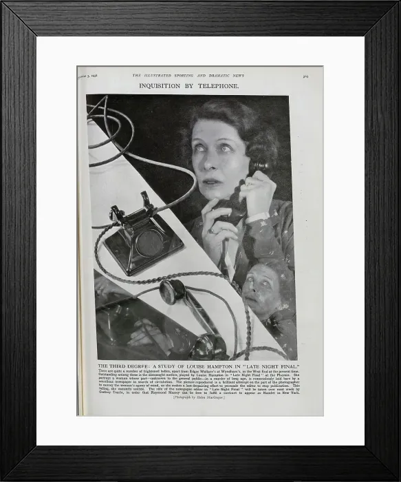 Framed Print : Louise Hampton in Late Night Final Framed Print : Louise Hampton in Late Night Final