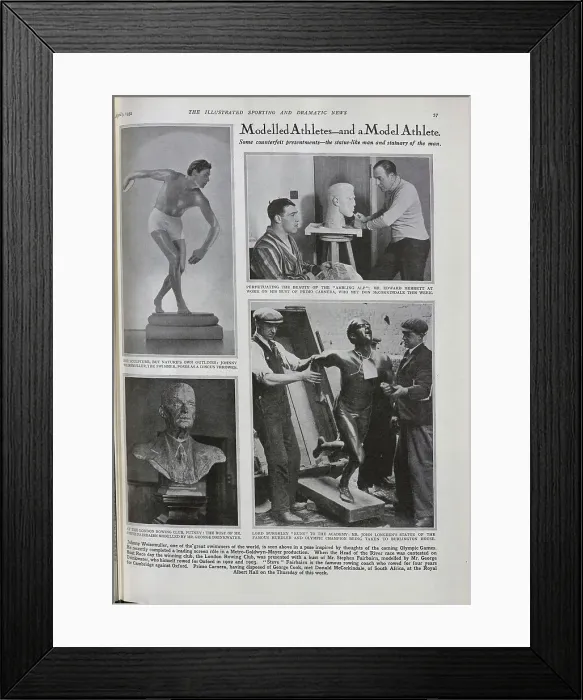 Framed Print : Athletes and Sculptures Framed Print : Athletes and Sculptures