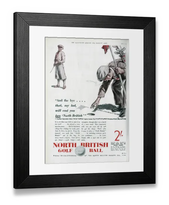 Framed Print : Advert for North British Golf Balls Framed Print : Advert for North British Golf Balls