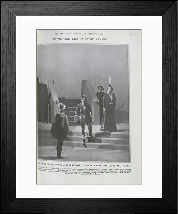 Framed Print : Production of Othello Framed Print : Production of Othello