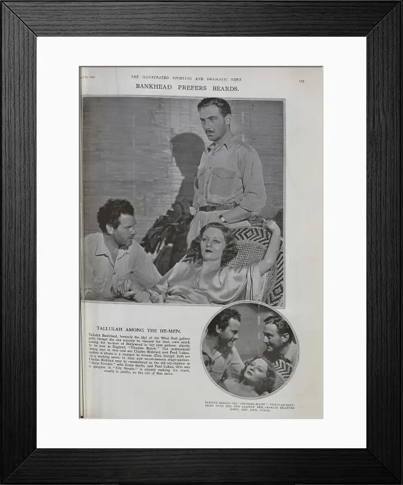 Framed Print : Tallulah Bankhead in Thunder Below Framed Print : Tallulah Bankhead in Thunder Below