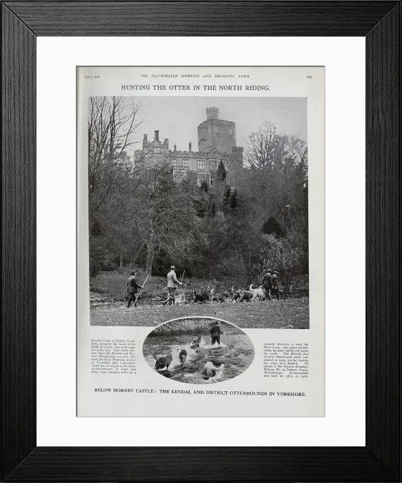 Framed Print : Otter Hunt at Hornby Castle Framed Print : Otter Hunt at Hornby Castle