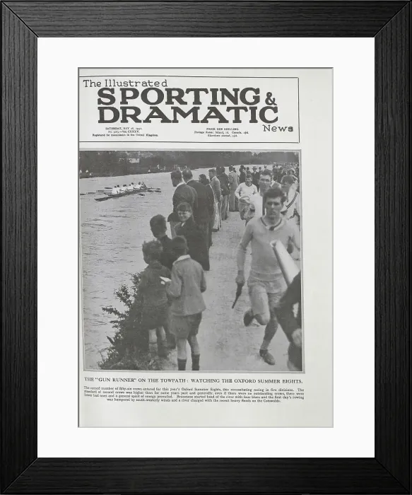 Framed Print : Towpath Spectators at Oxford Rowing Framed Print : Towpath Spectators at Oxford Rowing