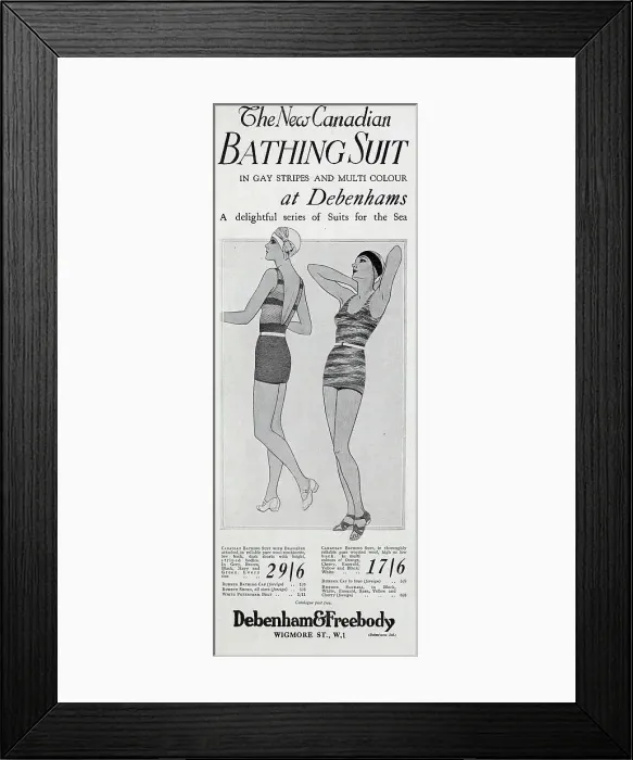 Framed Print : Advert for Bathing Suits Framed Print : Advert for Bathing Suits