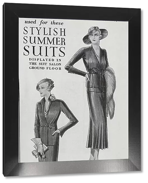 Advert for Summer Suits in Ascot Crepe