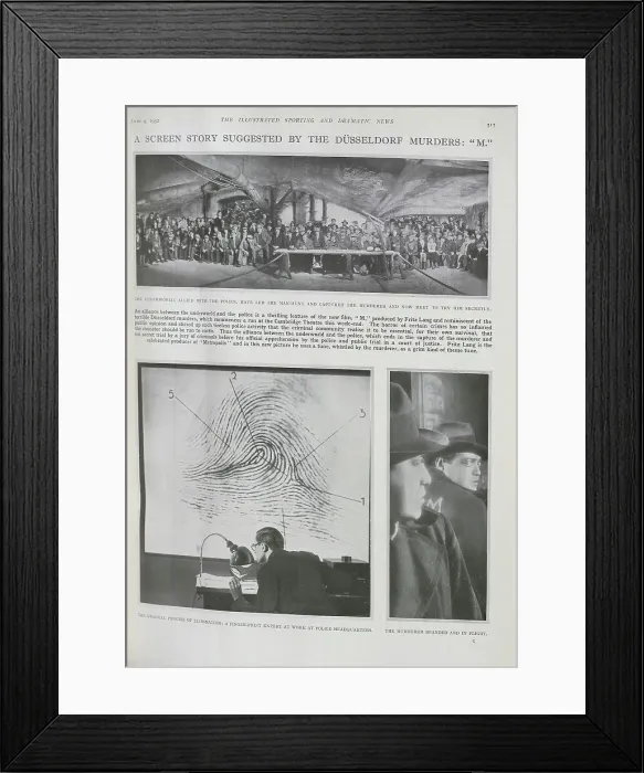 Framed Print : Fritz Lang's M Framed Print : Fritz Lang's M