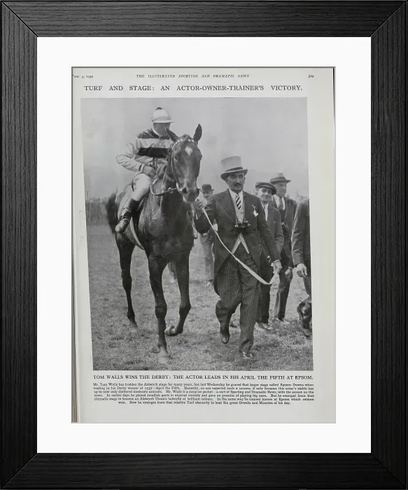 Framed Print : Tom Walls and Horse Framed Print : Tom Walls and Horse
