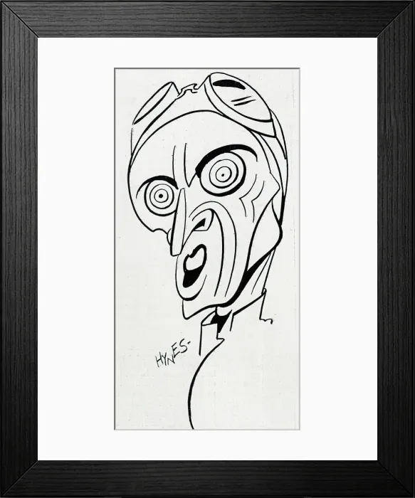 Framed Print : Malcolm Campbell Caricature Framed Print : Malcolm Campbell Caricature