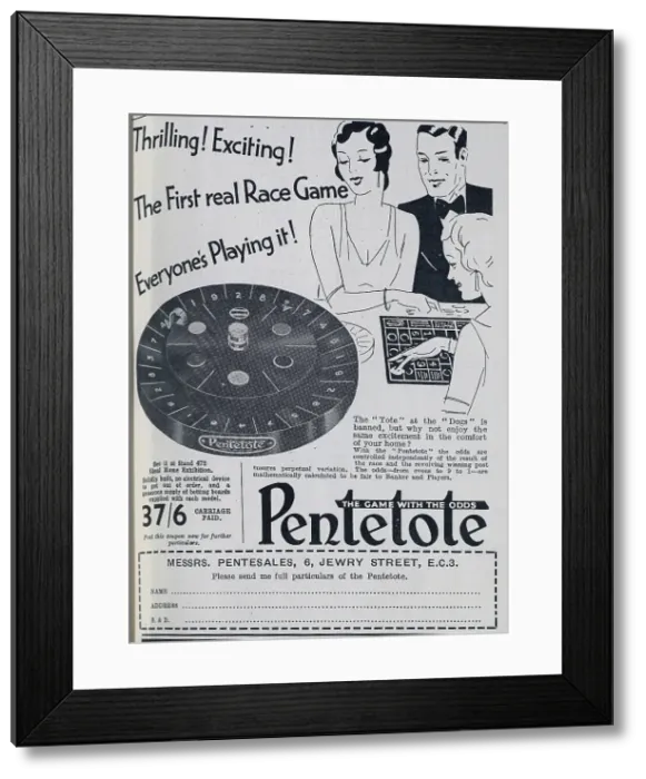 Framed Print : Advert for Pentetote Framed Print : Advert for Pentetote