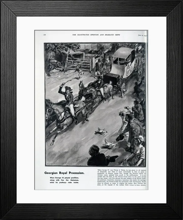 Framed Print : Georgian Royal Antics Framed Print : Georgian Royal Antics