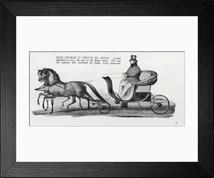 Framed Print : George IV Drives to Ascot Framed Print : George IV Drives to Ascot