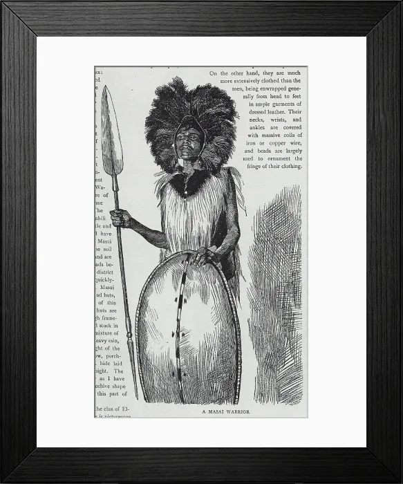 Framed Print : A Maasai Warrior Framed Print : A Maasai Warrior