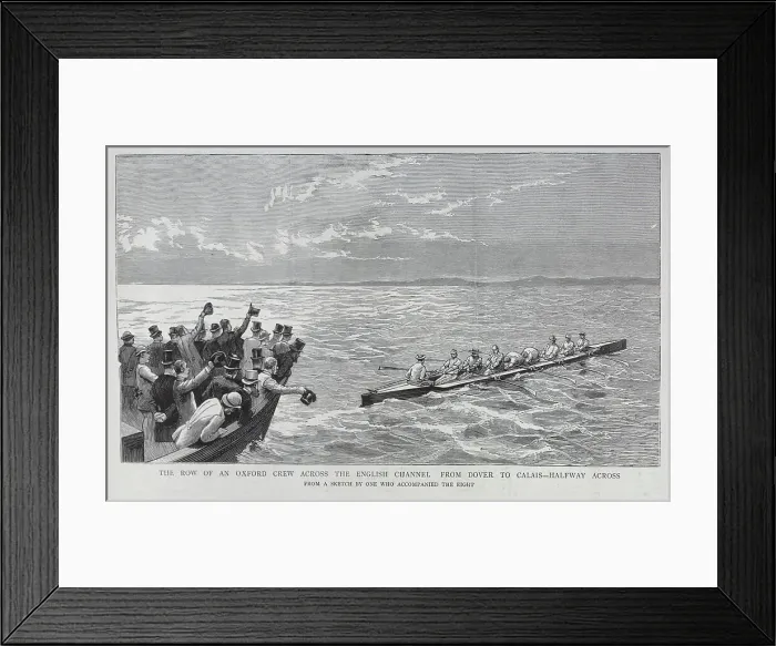 Framed Print : Oxford Rowers cross the English Channel Framed Print : Oxford Rowers cross the English Channel