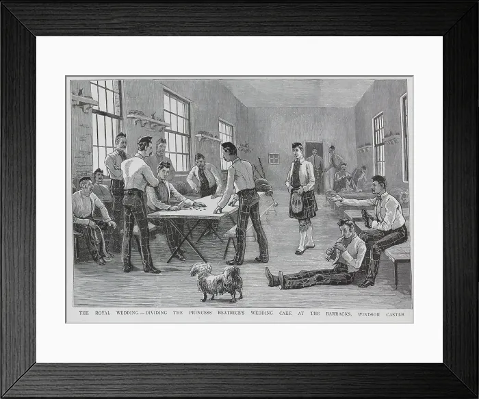 Framed Print : Dividing Princess Beatrice's Wedding Cake, Windsor Framed Print : Dividing Princess Beatrice's Wedding Cake, Windsor