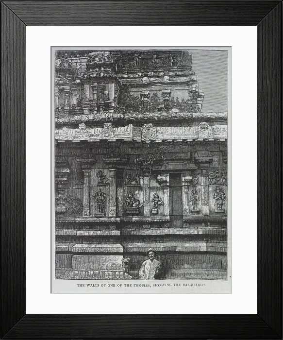 Framed Print : Bas-reliefs, temple complex, Humpi, India Framed Print : Bas-reliefs, temple complex, Humpi, India