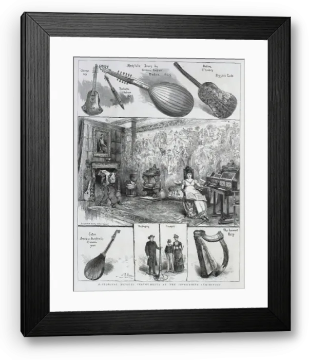 Framed Print : Historical Musical Instruments, Inventions Exhibition Framed Print : Historical Musical Instruments, Inventions Exhibition