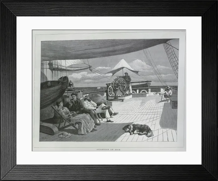 Framed Print : Afternoon on Deck, Lady Jane Framed Print : Afternoon on Deck, Lady Jane