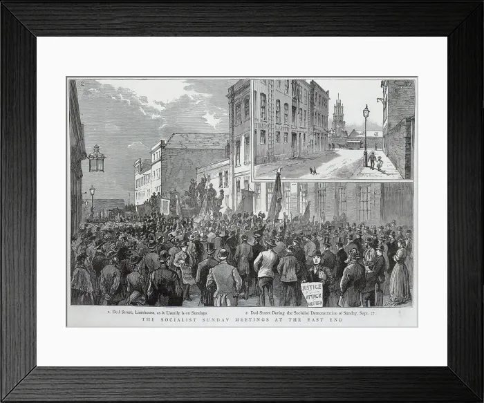 Framed Print : Socialist Meeting, East End, London Framed Print : Socialist Meeting, East End, London