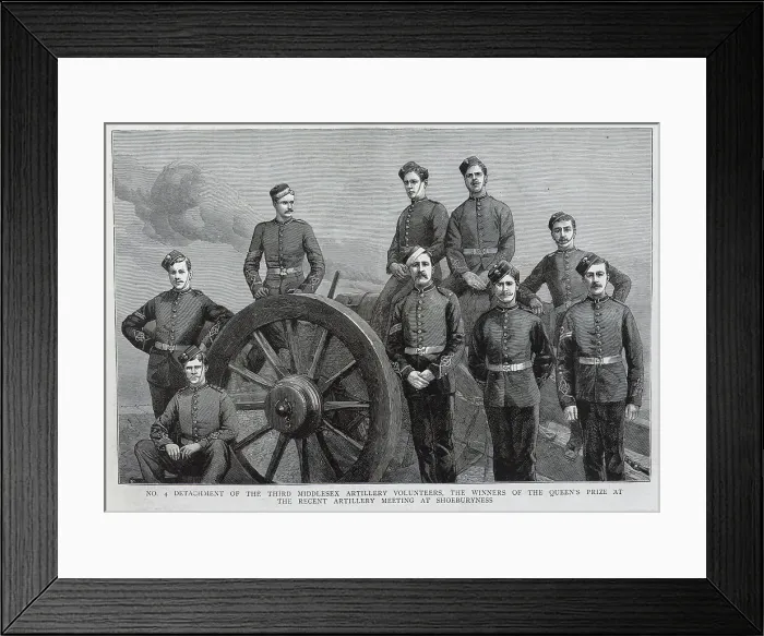Framed Print : No. 4 Detachment, 3rd Middlesex Artillery Volunteers Framed Print : No. 4 Detachment, 3rd Middlesex Artillery Volunteers