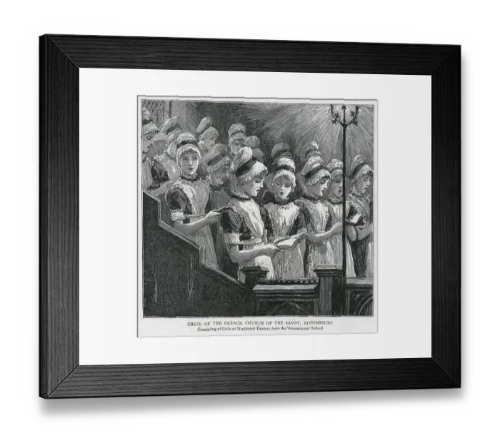 Framed Print : Choir of the French Church, Savoy, Bloomsbury Framed Print : Choir of the French Church, Savoy, Bloomsbury