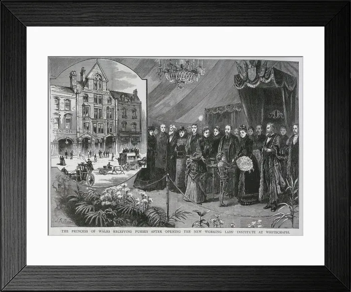 Framed Print : Opening of Working Lads Institute, Whitechapel Framed Print : Opening of Working Lads Institute, Whitechapel
