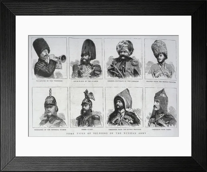 Framed Print : Types of Soldier, Russian Army Framed Print : Types of Soldier, Russian Army