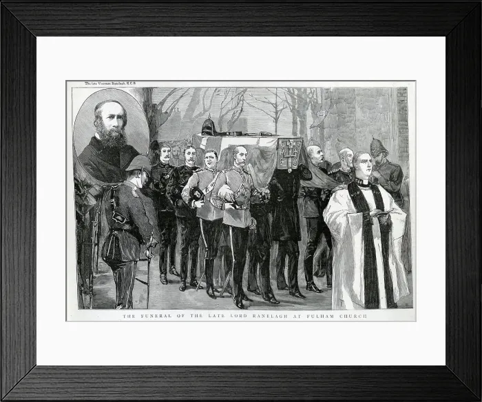 Framed Print : Funeral of Lord Ranelagh, Fulham Framed Print : Funeral of Lord Ranelagh, Fulham
