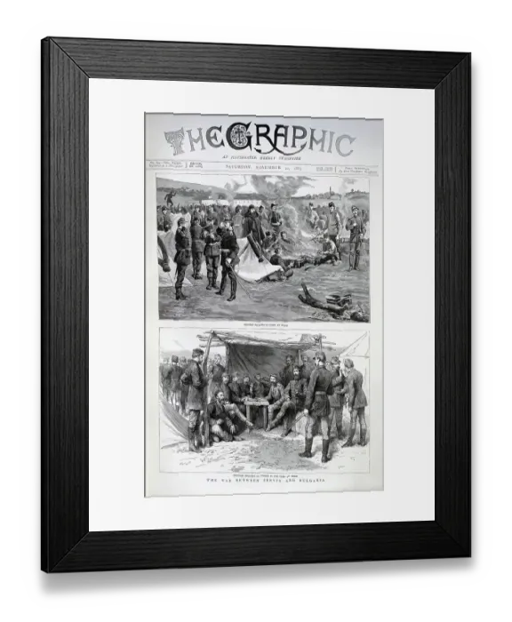 Framed Print : Serbian Encampment, Serbo-Bulgarian War Framed Print : Serbian Encampment, Serbo-Bulgarian War