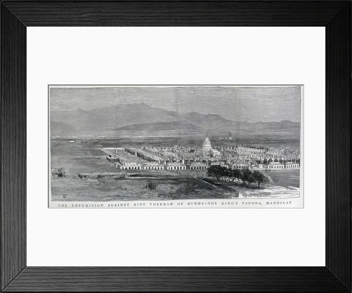 Framed Print : King Theebaw of Burma's Pagoda, Mandalay Framed Print : King Theebaw of Burma's Pagoda, Mandalay