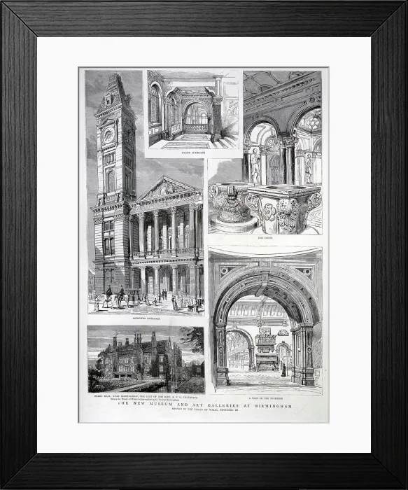 Framed Print : New Museum and Art Galleries, Birmingham, 1885 Framed Print : New Museum and Art Galleries, Birmingham, 1885