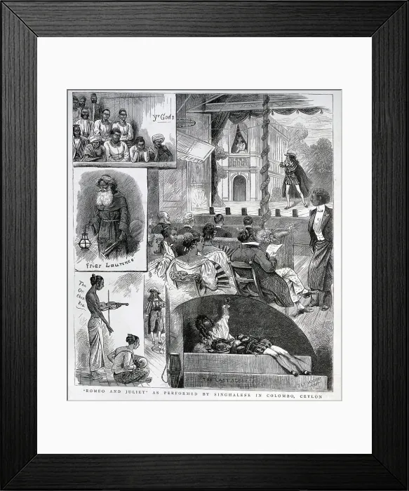 Framed Print : Performance of Romeo and Juliet, Colombo, Ceylon Framed Print : Performance of Romeo and Juliet, Colombo, Ceylon