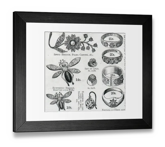 Framed Print : Advert for Faulkner Jewellery, London Framed Print : Advert for Faulkner Jewellery, London