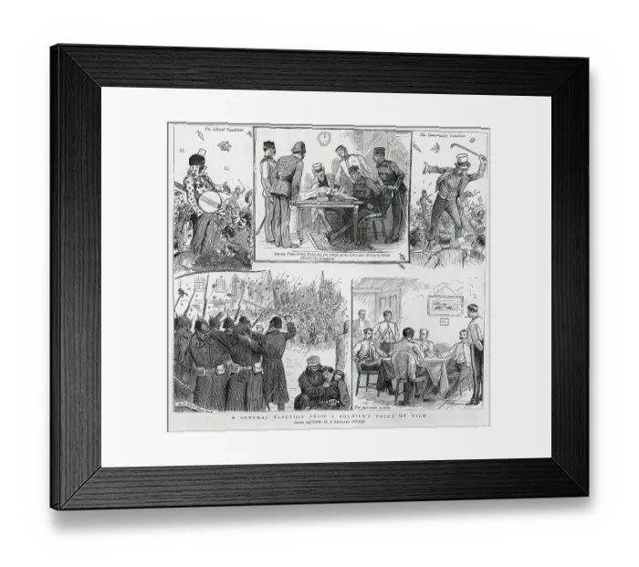 Framed Print : General Election, Soldier's POV Framed Print : General Election, Soldier's POV