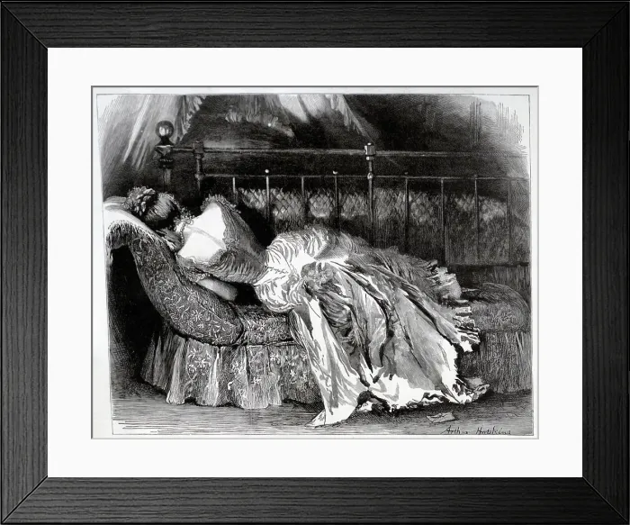 Framed Print : Woman on a Chaise Longue Framed Print : Woman on a Chaise Longue