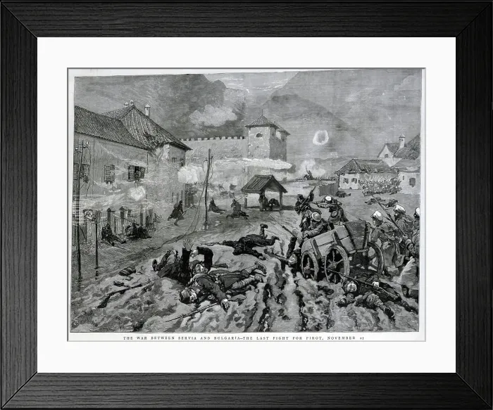 Framed Print : Battle of Pirot ends, Serbo-Bulgarian War Framed Print : Battle of Pirot ends, Serbo-Bulgarian War