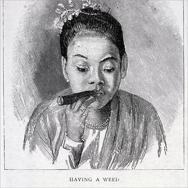 Burmese Woman Smokes, Rangoon
