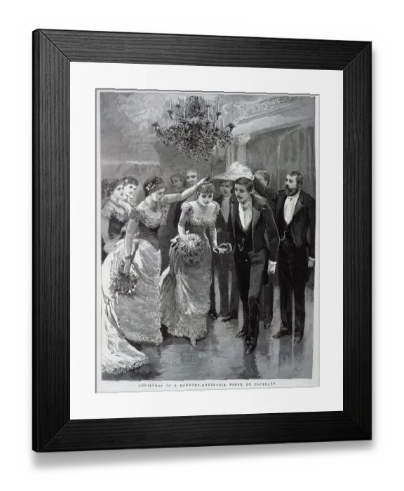 Framed Print : Christmas Dance, English Country House