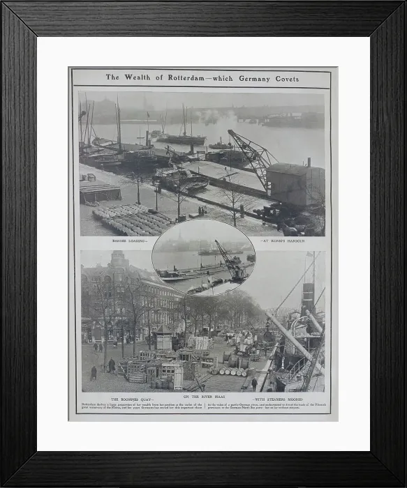Framed Print : Commercial Shipping Activity, Rotterdam Framed Print : Commercial Shipping Activity, Rotterdam