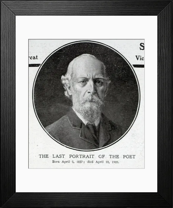 Framed Print : Last portrait of Algernon Charles Swinburne Framed Print : Last portrait of Algernon Charles Swinburne