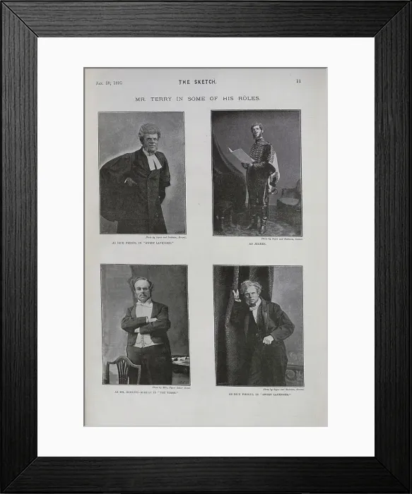 Framed Print : Mr Edward Terry, actor, in three of his theatrical roles Framed Print : Mr Edward Terry, actor, in three of his theatrical roles