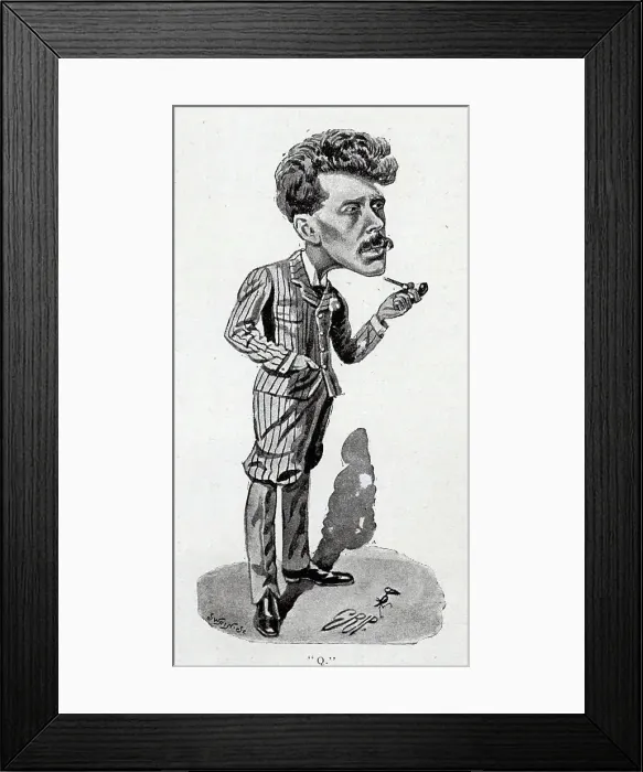 Framed Print : Sir Arthur Quiller-Couch, writer, caricature Framed Print : Sir Arthur Quiller-Couch, writer, caricature