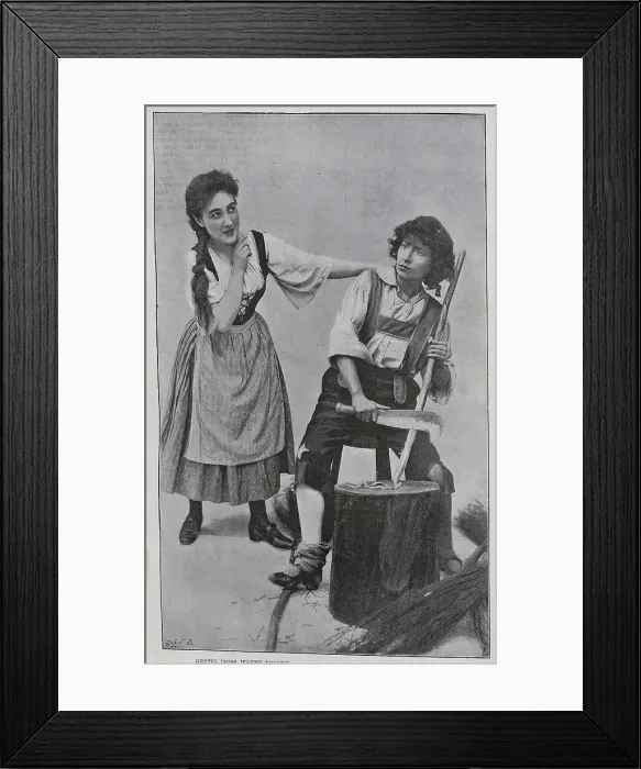 Framed Print : Jeanne Douste, Marie Elba, Hansel and Gretel, Gaiety Theatre Framed Print : Jeanne Douste, Marie Elba, Hansel and Gretel, Gaiety Theatre