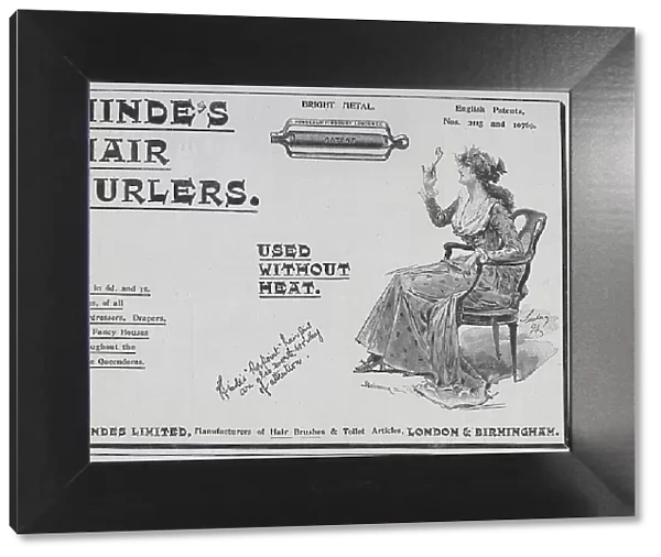 Advertisement for Hinde's Hair Curlers, London, Birmingham